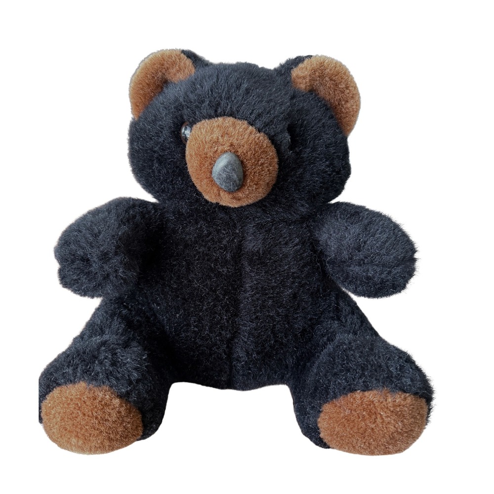 Wacky Bear Factory Black Bear Plush Stuffed Animal Toy 2000 Vintage